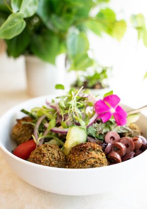 Falafel Salad at Journey Cafe in Kailua Kona