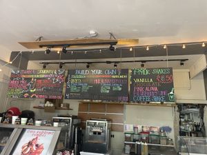 Ice cream menu  at Journey Cafe in Kailua Kona