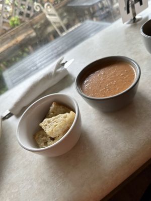 Creamy Tomato Soup  at Journey Cafe in Kailua Kona