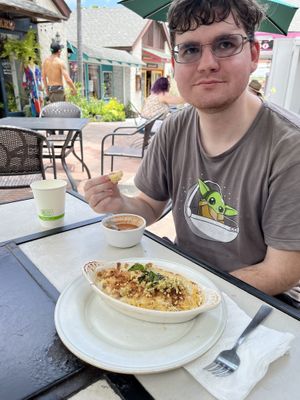 Vegan Mac and cheese   at Journey Cafe in Kailua Kona