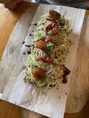 Souped up avo toast  at Journey Cafe in Kailua Kona