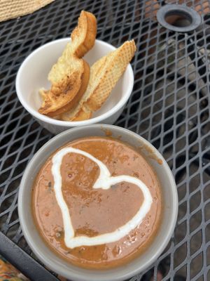 Tomato bisquee  at Journey Cafe in Kailua Kona