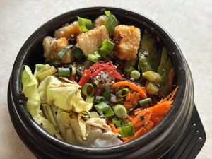 Watermelon poke   at Journey Cafe in Kailua Kona