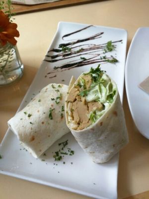 Marinated chicky wrap at VBites in Brighton