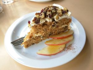Carrot and Orange Cake at VBites in Brighton