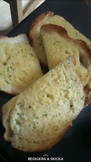 juicy garlic bread! at VBites in Brighton