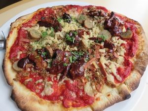 pizza, VBites, Brighton at VBites in Brighton