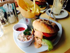 One of the many delicious burgers at Vbites Brighton. at VBites in Brighton