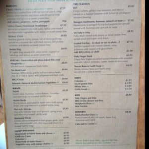 the main menu, hard to choose from, so many great options! at VBites in Brighton