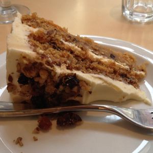 best carrot orange cake EVER at VBites in Brighton