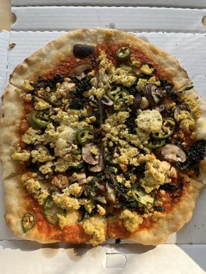 Vegan Red Dawn on Gluten Free Crust 😋  at Classic Slice Pizza in Milwaukee