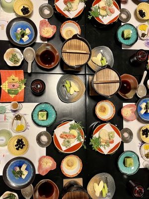 dinner set (day 2)  at Koyasan Temples in Koya