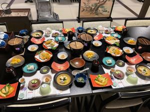 dinner set (day 1)  at Koyasan Temples in Koya