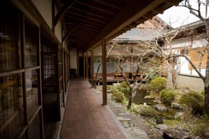 Interior garden in Ekoin at Koyasan Temples in Koya
