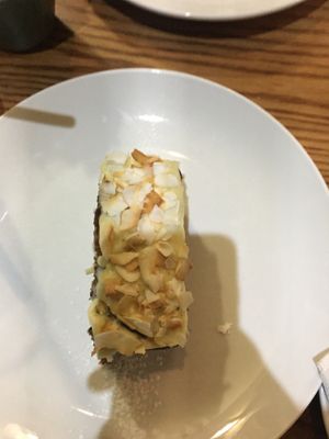 For desert I had Vegan carrot loaf;sweet but enjoyable. at Doppio Zero - Greenside in Johannesburg