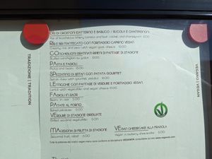 Their menu from Oct 2019 at Osteria Pan e Ogio in Venice