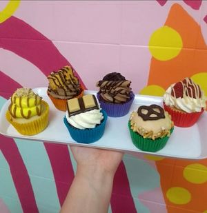 Assortment of cupcakes at Claire's Cupcakes in Charlestown