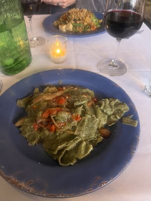Nettle pasta and tofu stir fry   at Blue Bird Bistro in Kansas City