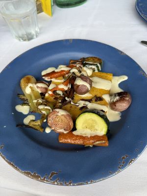 Polenta and veggies  at Blue Bird Bistro in Kansas City