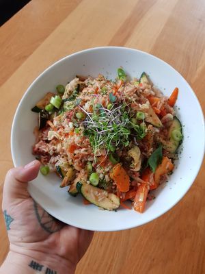 Kimchi stir-fry at Lovage Project in South West London