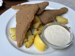 Schnitzel   at Landia in Vienna