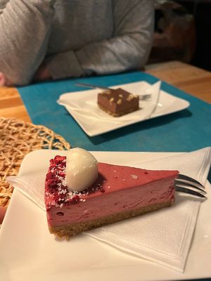 Raw Raspberry Cake at Landia in Vienna