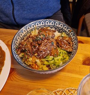 Big Salad with soy stripes at Landia in Vienna