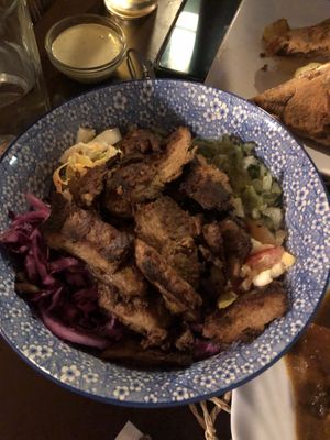 Cabbage Salad with soy sticks  at Landia in Vienna