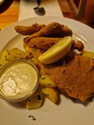 Schnitzel at Landia in Vienna