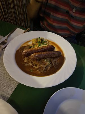 Bratwurst mit Sauerkraut  at Landia in Vienna