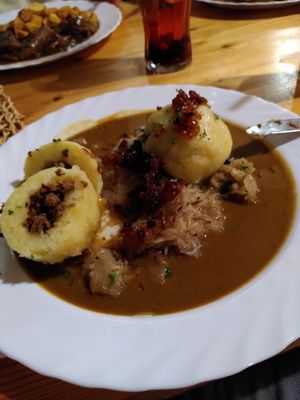 Vleischkartoffelknödel at Landia in Vienna