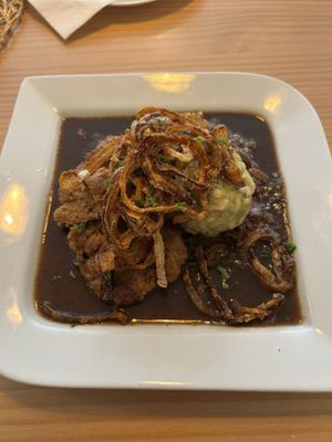 Zwiebelrostbraten Kinderportion  at Landia in Vienna