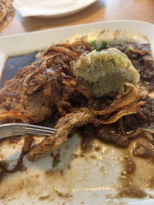 Zwiebelrostbraten Kinderportion  at Landia in Vienna