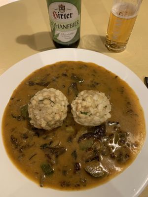 Mushroom goulash  at Landia in Vienna