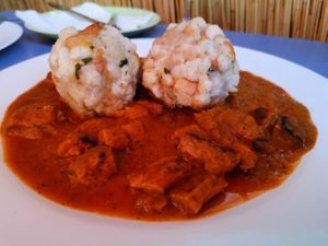 Gulasch mit Semmelknödeln at Landia in Vienna