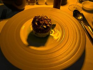 Smoked beet tartare  at JOMNO Modern Khmer Cuisine  in Siem Reap