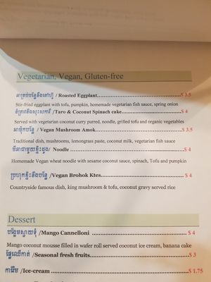 When I asked about gluten-free they suggested swapping the wheat noodles for rice noodles. Make their own veggie 'fish sauce' to replicate salty flavour 😍 at JOMNO Modern Khmer Cuisine  in Siem Reap