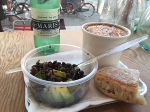 Soup and avocado 'salad' at Soup En Zo - Jodenbreestraat in Amsterdam