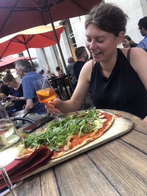 Flammkuchen pizza  at Cocktailcafé Regie in Heidelberg