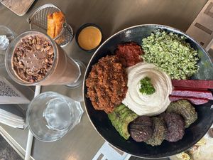 Smoothie and labanese bowl  at Seeds of Life in Mumbai