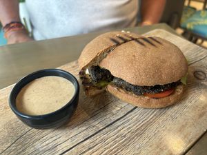 Burger and majo  at Seeds of Life in Mumbai