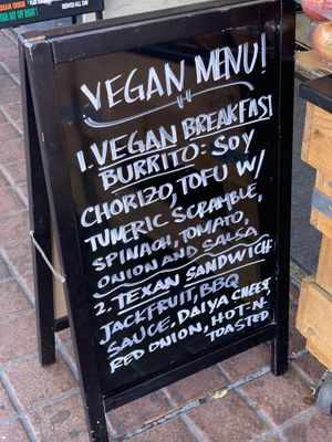 Growing vegan menu! Switches up often. I believe Quesadillas will soon be introduced. Hidden gem! at The Ace Of Sandwiches in San Mateo