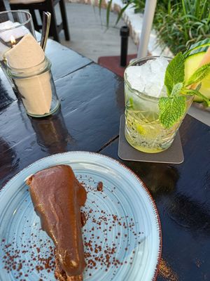 Chocolate pie at Tapas Ibiza. La Finca Escondida in Ibiza