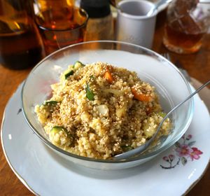 Stir-fried vegetables with bulgur at La Cuisine de Phanie in Versailles