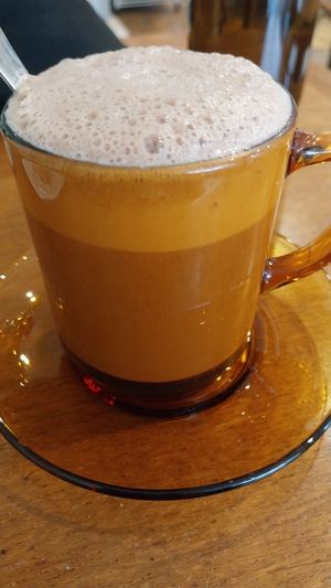 Vegan hot chocolate  at La Cuisine de Phanie in Versailles