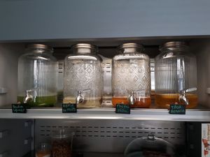 Home made drinks at La Cuisine de Phanie in Versailles