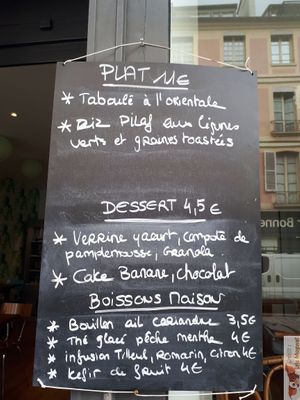 Menu at La Cuisine de Phanie in Versailles