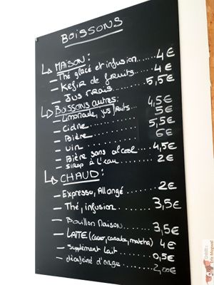 Menu at La Cuisine de Phanie in Versailles