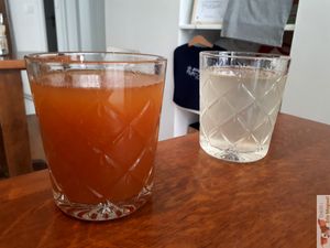 Ice tea Peach and minth at La Cuisine de Phanie in Versailles