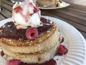   at Helgas Pancake House in Cairns